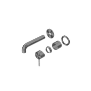 Mecca Wall Basin/Bath Mixer Separate Back Plate 230mm Trim Kits Only Gun Metal gallery detail image