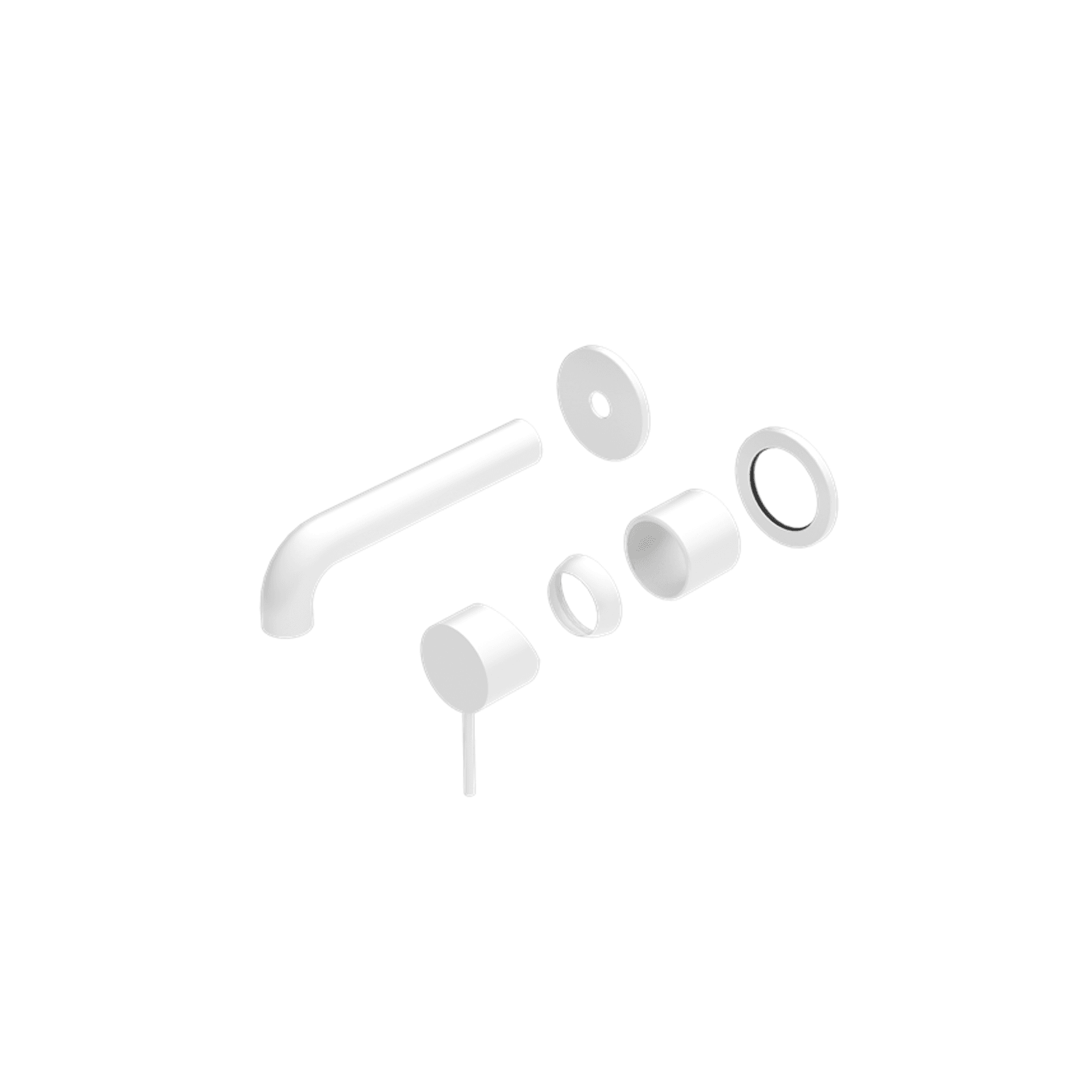 Mecca Wall Basin/Bath Mixer Separate Back Plate 230mm Trim Kits Only Matte White gallery detail image