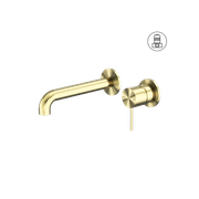 Mecca Wall Basin/Bath Mixer Separate Back Plate 120mm Brushed Gold gallery detail image
