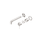 Mecca Wall Basin/Bath Mixer Separate Back Plate 120mm Trim Kits Only Brushed Nickel gallery detail image