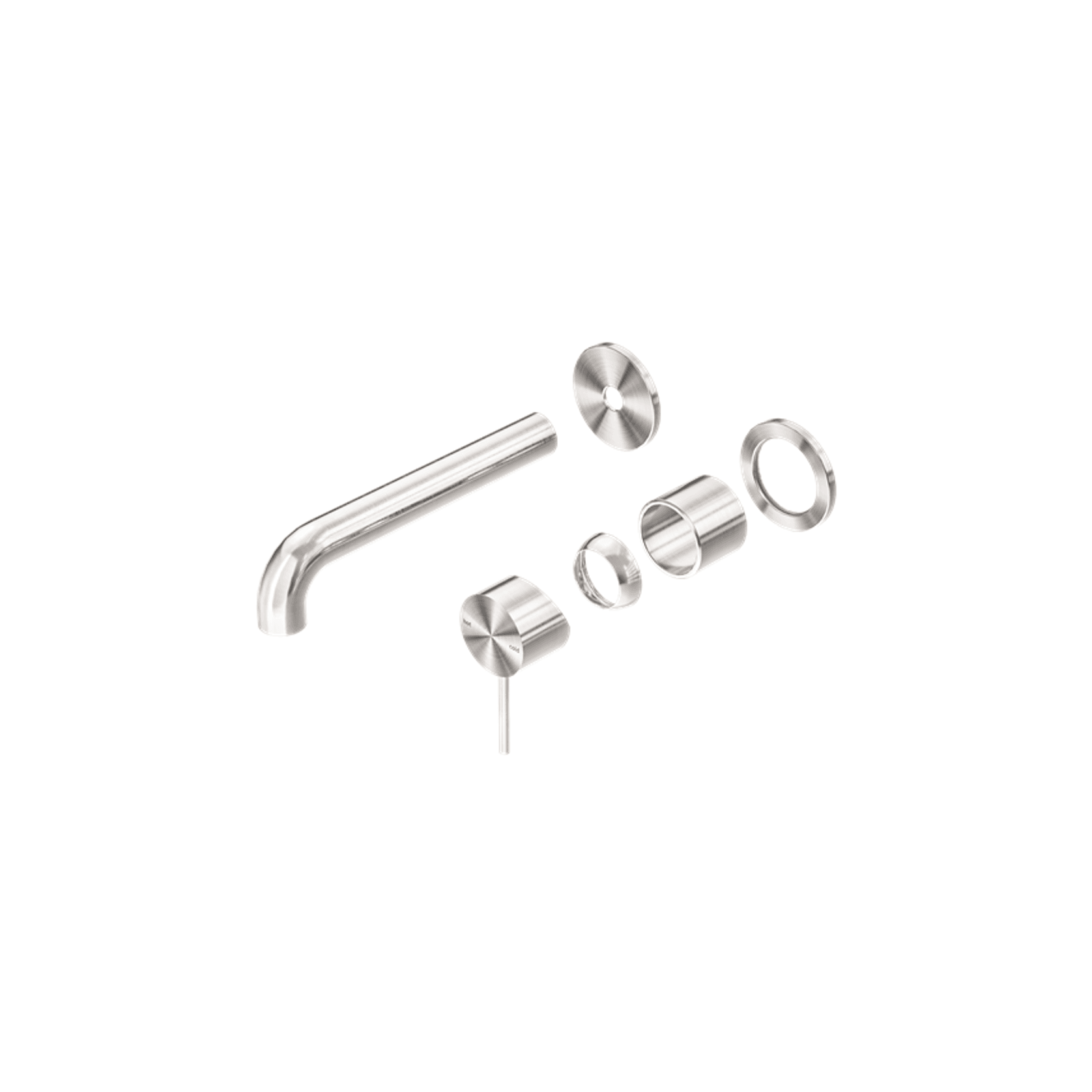 Mecca Wall Basin/Bath Mixer Separate Back Plate 260mm Trim Kits Only Brushed Nickel gallery detail image