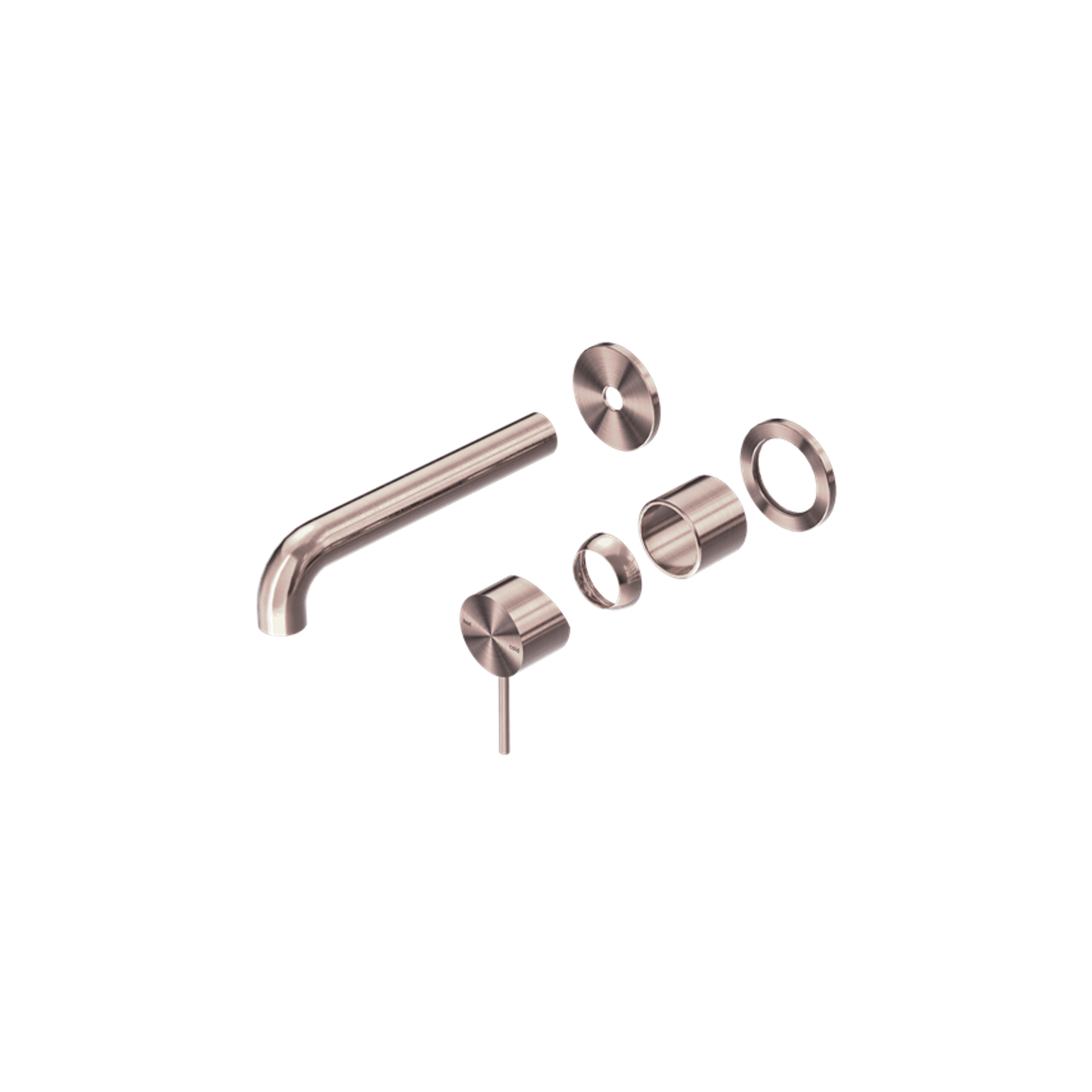 Mecca Wall Basin/Bath Mixer Separate Back Plate 185mm Trim Kits Only Brushed Bronze gallery detail image