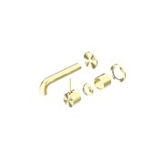 Mecca Wall Basin/Bath Mixer Separate Back Plate Handle Up 160mm Trim Kits Only Brushed Gold gallery detail image