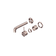 Mecca Wall Basin/Bath Mixer Separate Back Plate Handle Up 230mm Trim Kits Only Brushed Bronze gallery detail image