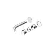 Mecca Wall Basin/Bath Mixer Separate Back Plate Handle Up 260mm Trim Kits Only Chrome gallery detail image