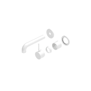 Mecca Wall Basin/Bath Mixer Separate Back Plate Handle Up 160mm Trim Kits Only Matte White gallery detail image