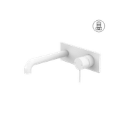 Mecca Wall Basin/Bath Mixer 260mm Matte White gallery detail image