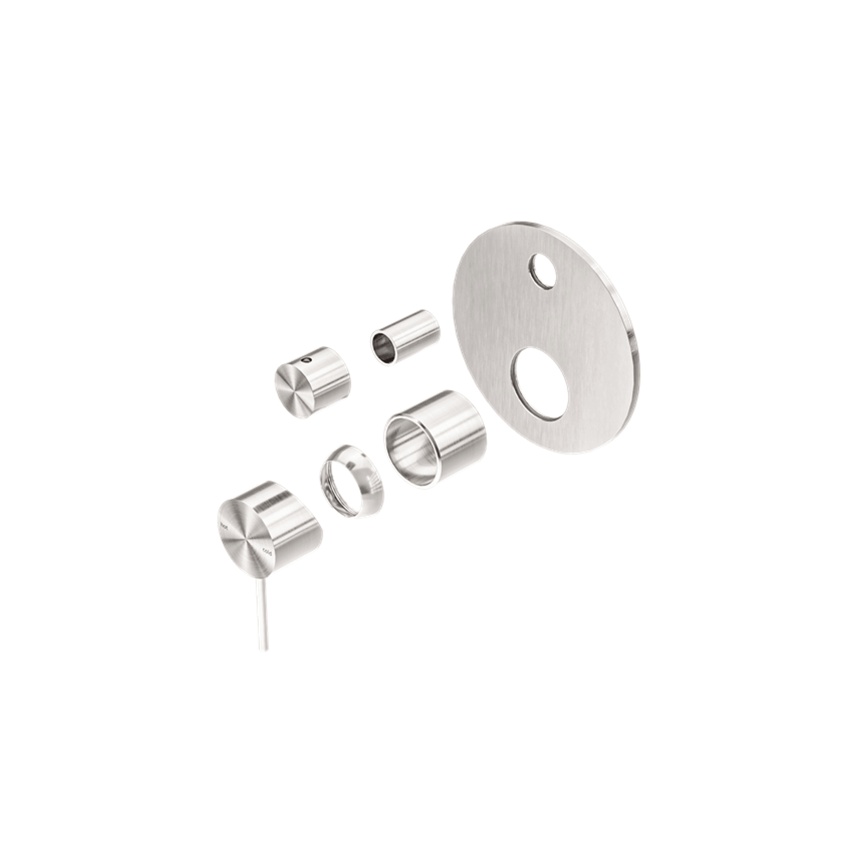 Mecca Shower Mixer With Divertor Trim Kits Only Brushed Nickel gallery detail image