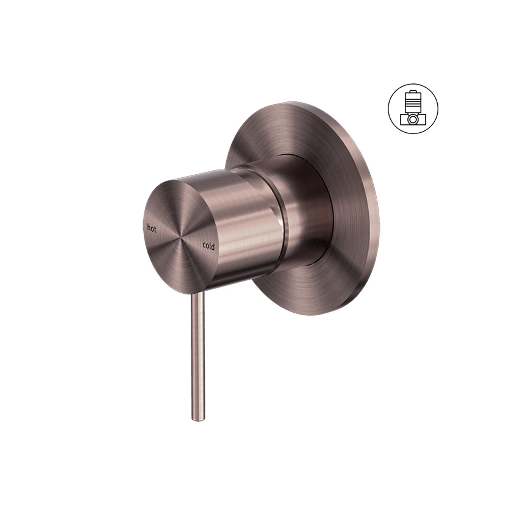 Mecca Shower Mixer 80mm Plate Brushed Bronze gallery detail image