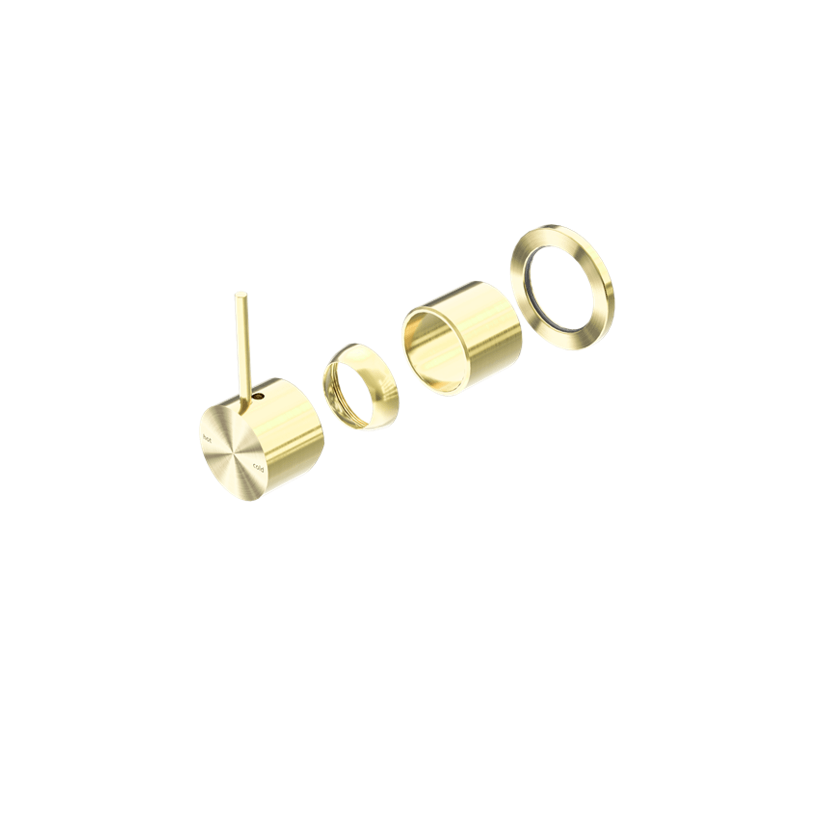 Mecca Shower Mixer 60mm Handle Up Plate Trim Kits Only Brushed Gold gallery detail image