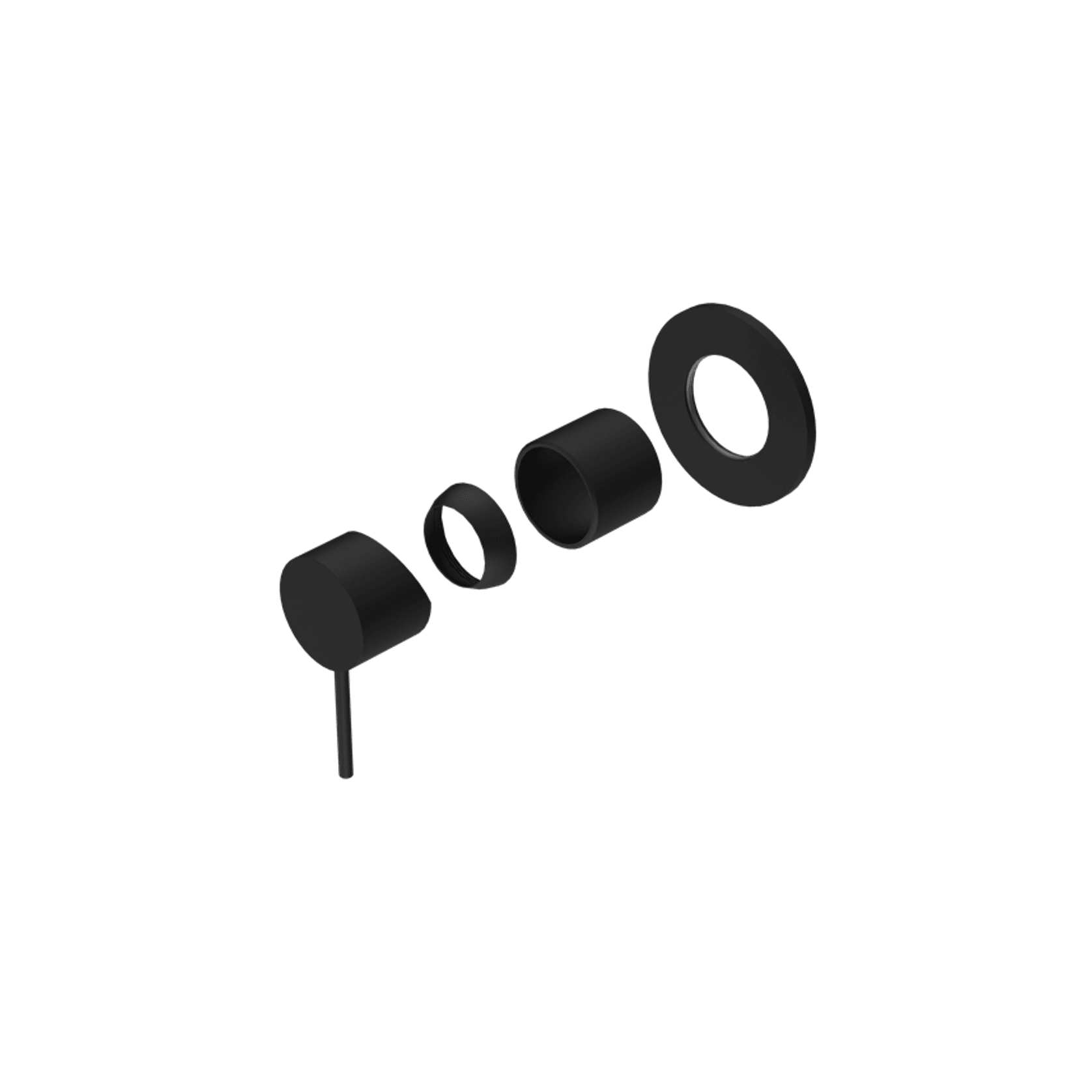 Mecca Shower Mixer 80mm Plate Trim Kits Only Matte Black gallery detail image