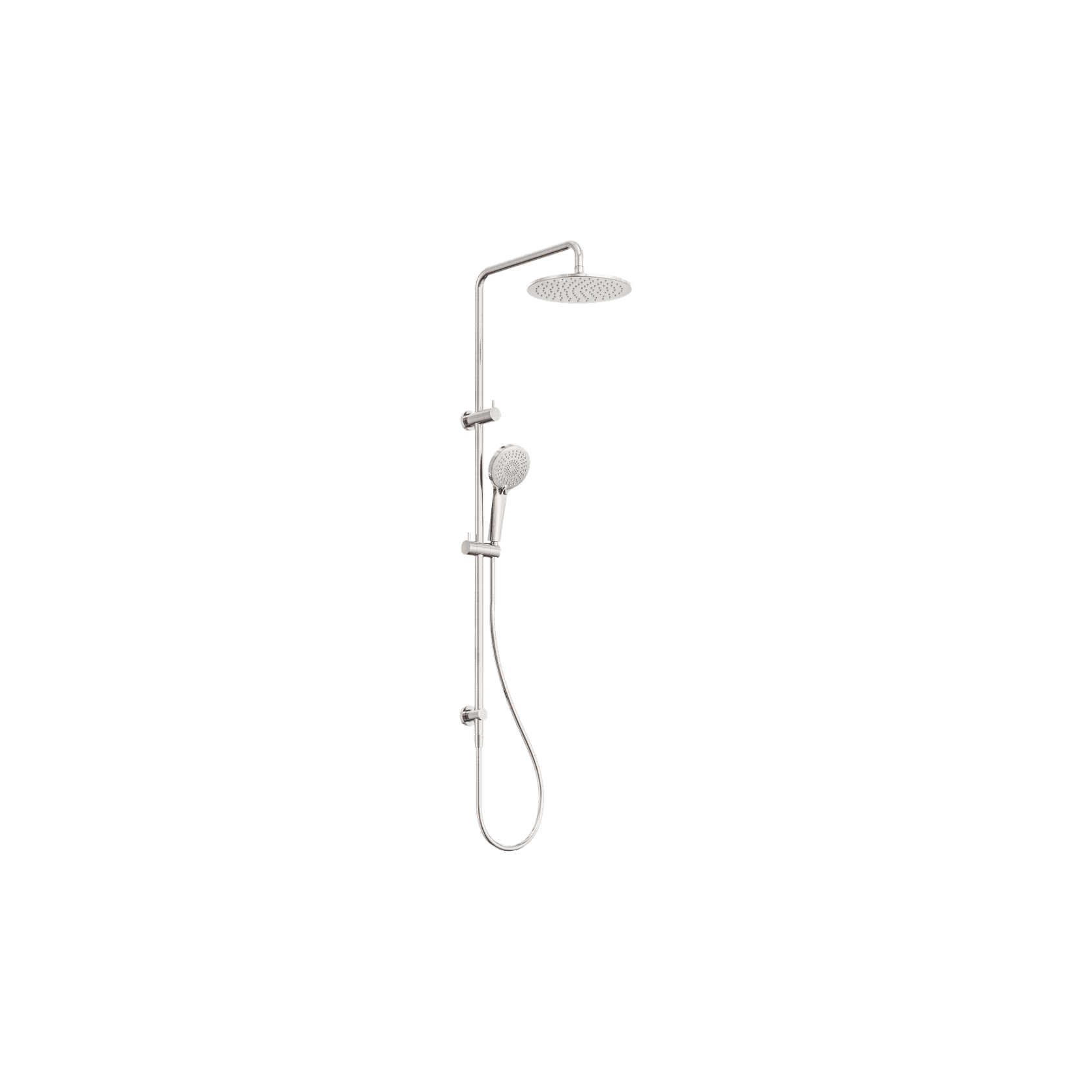 Round Twin Shower Brushed Nickel gallery detail image