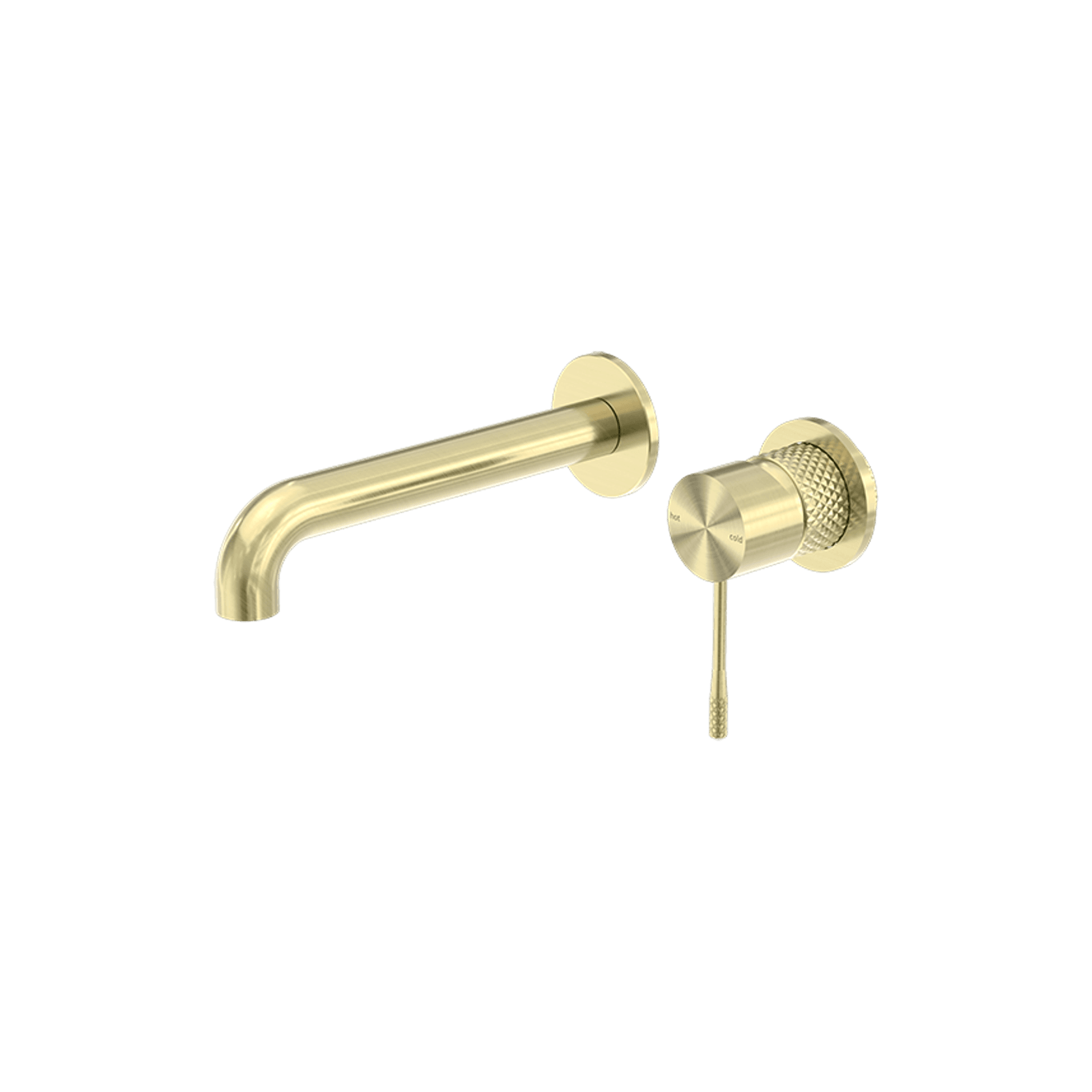 Opal Wall Basin/Bath Mixer Separate Back Plate 260mm Brushed Gold gallery detail image