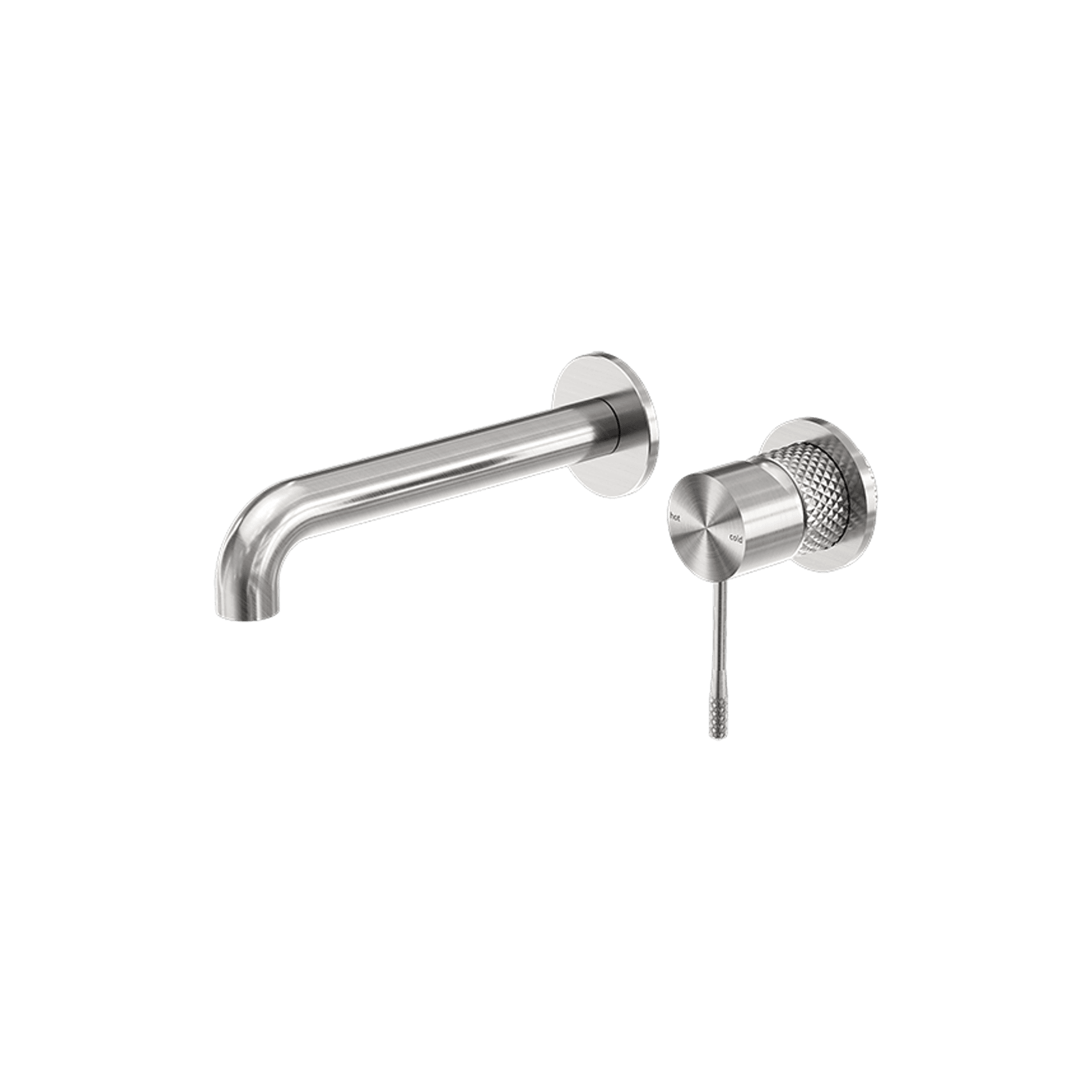 Opal Wall Basin/Bath Mixer Separate Back Plate 185mm Brushed Nickel gallery detail image
