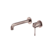 Opal Wall Basin/Bath Mixer Separate Back Plate 185mm Brushed Bronze gallery detail image