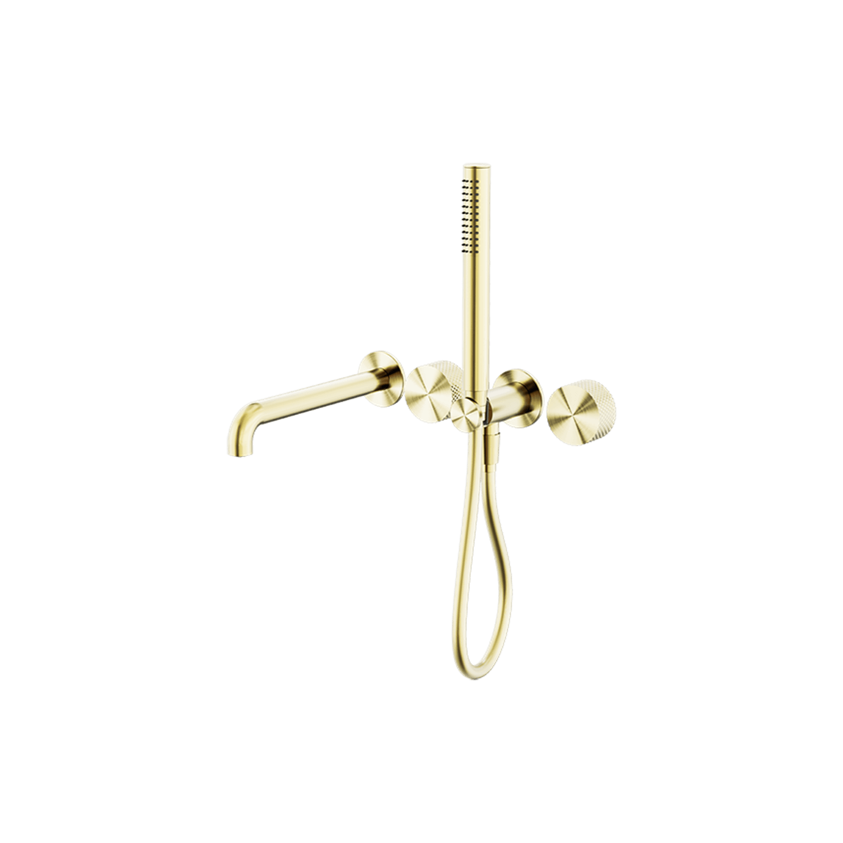 Opal Shower System Separate Plate With Spout 230mm Brushed Gold gallery detail image