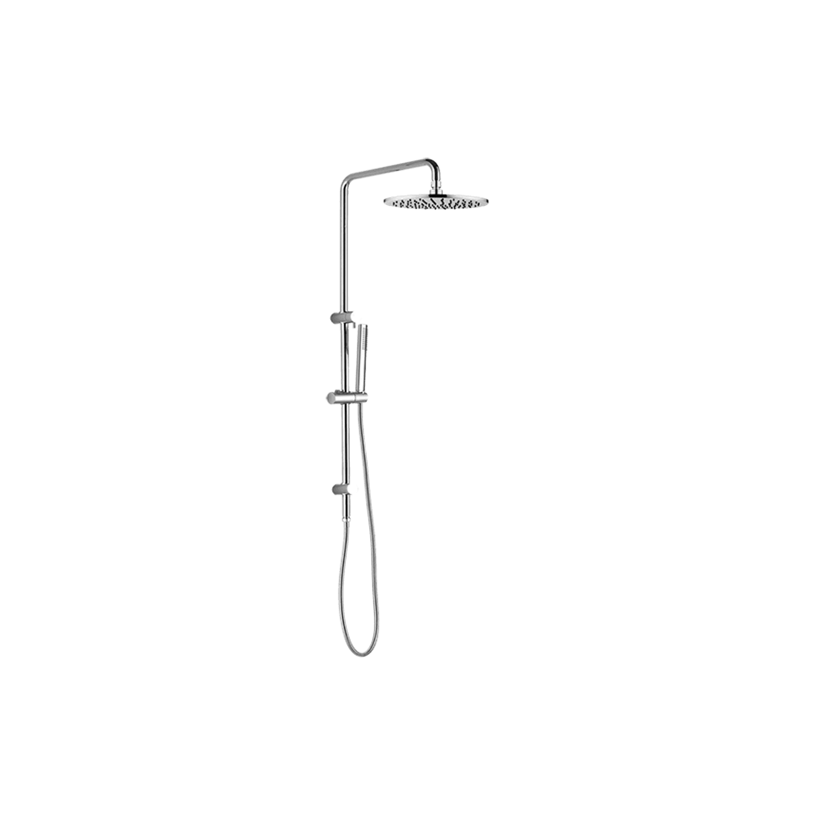 Dolce Round Twin Shower With Slim Hand Shower Chrome gallery detail image