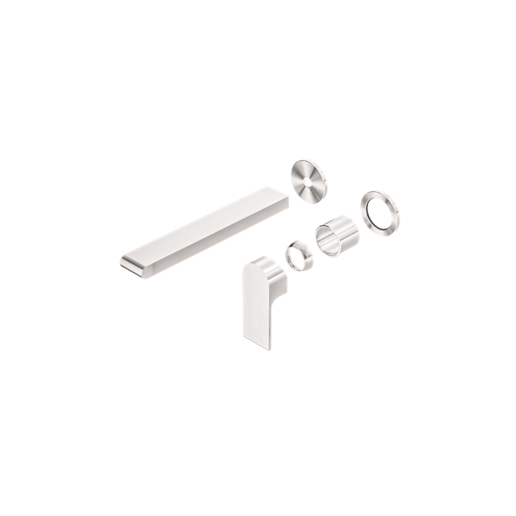 Bianca Wall Basin/Bath Mixer Separate Back Plate 230mm Trim Kits | Brushed Nickel gallery detail image
