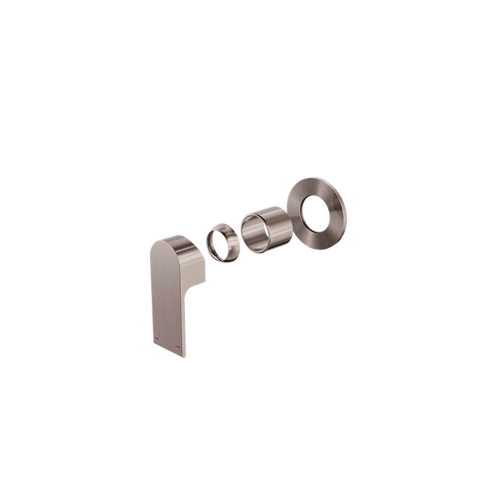 Bianca Shower Mixer 80mm Plate Trim Kits | Brushed Bronze gallery detail image