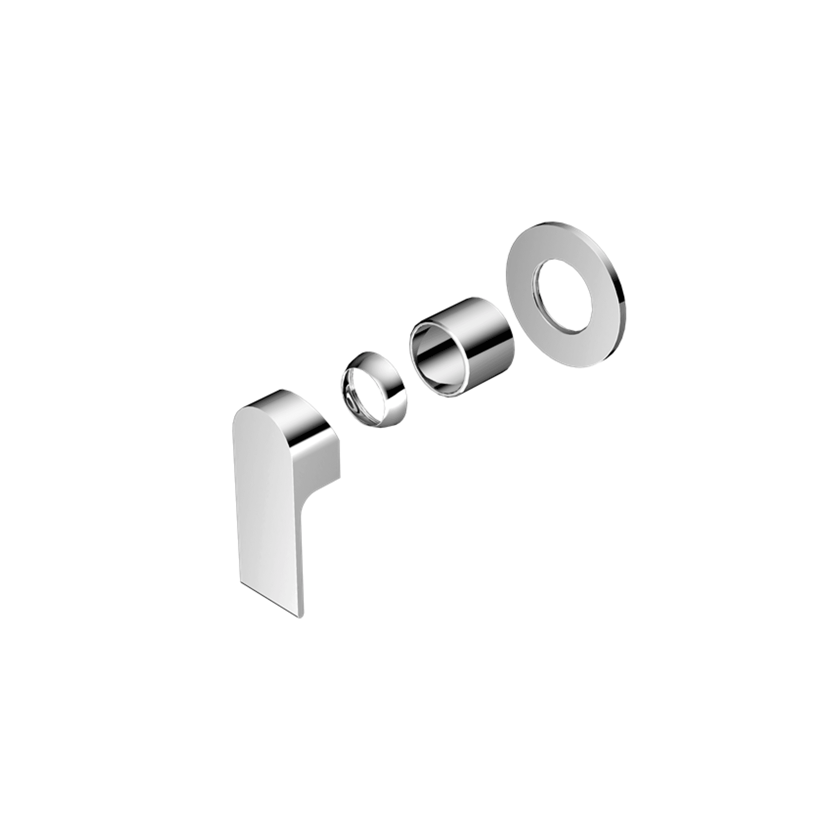 Bianca Shower Mixer 80mm Plate Trim Kits | Chrome gallery detail image