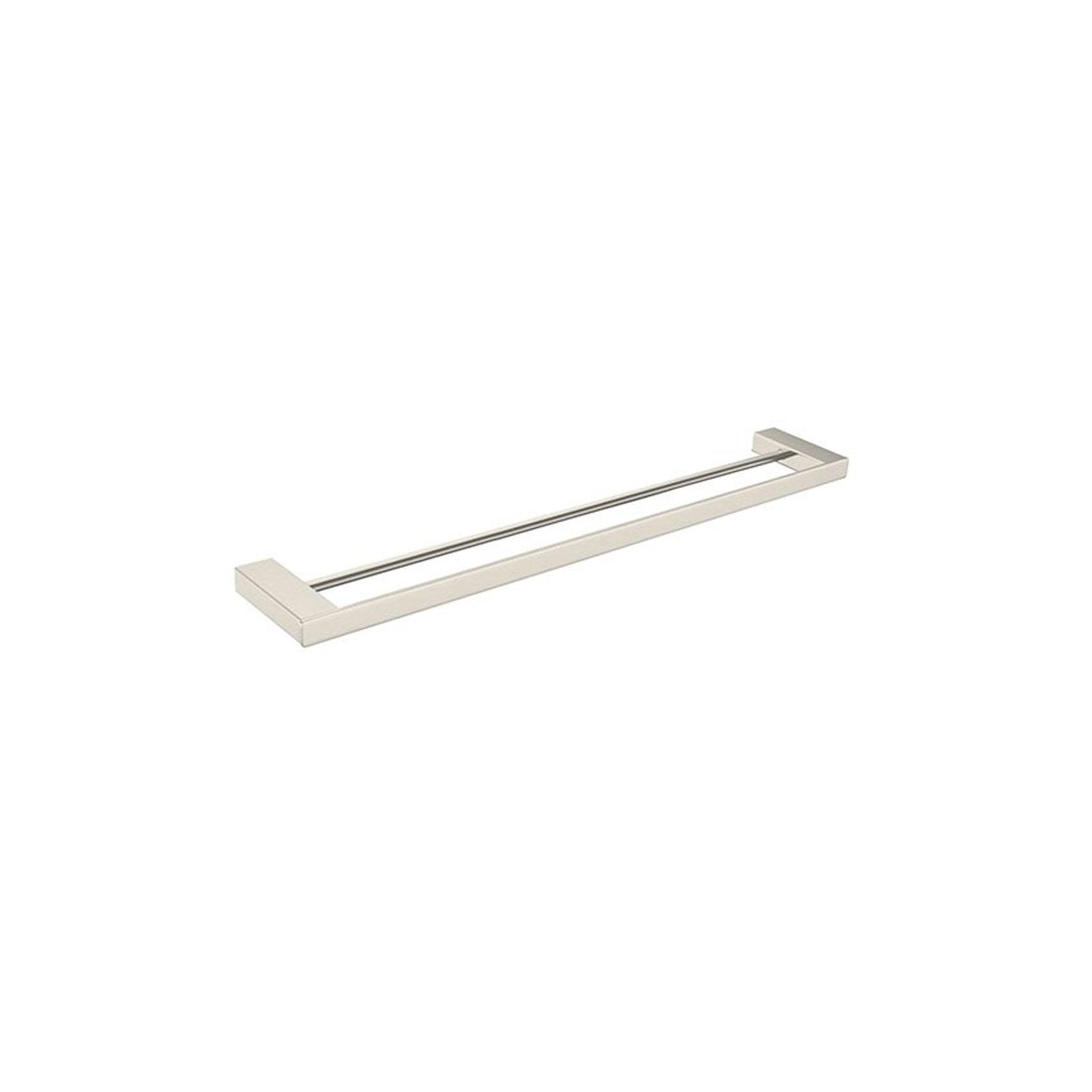 Celia Double Towel Rail 800mm Brushed Nickel gallery detail image