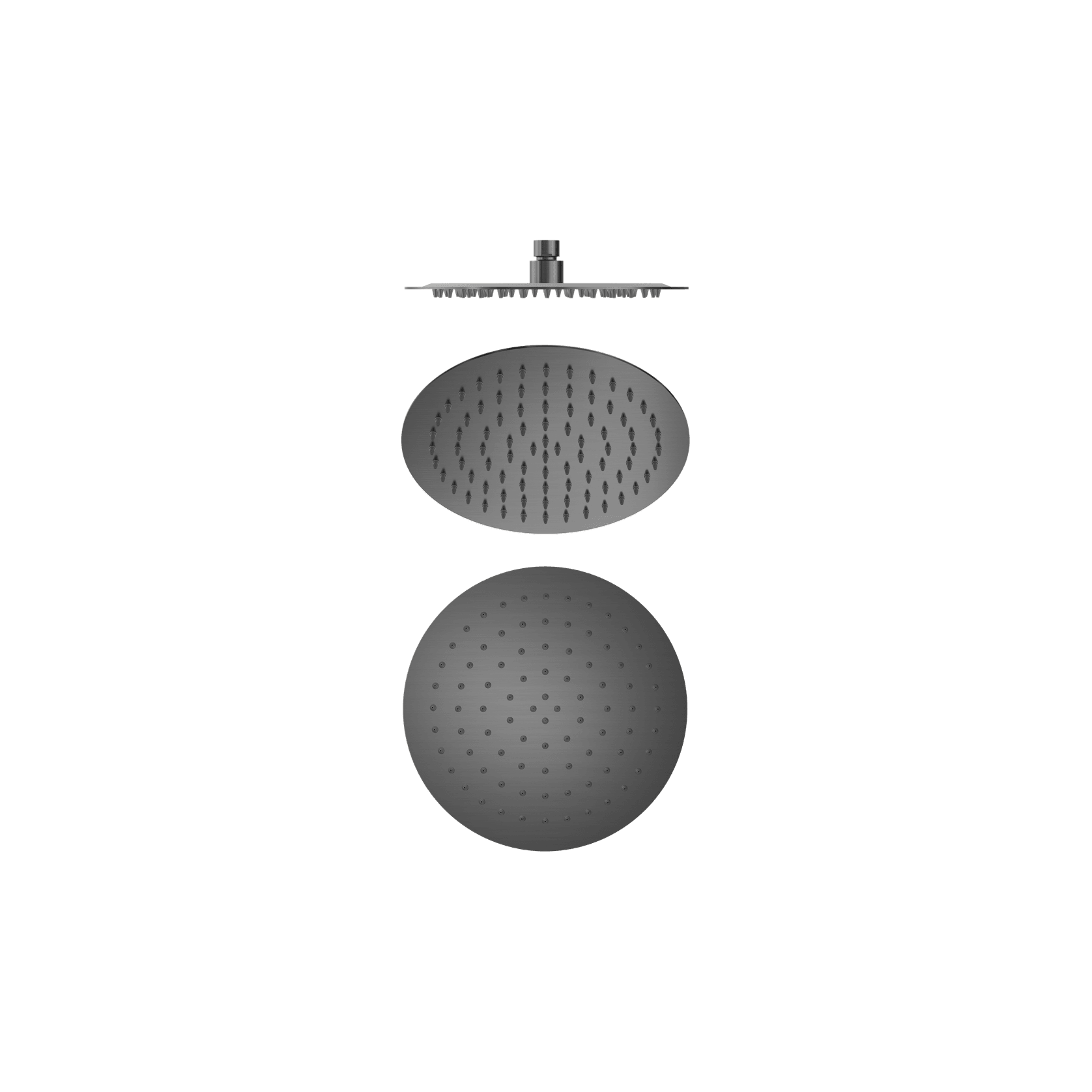 250mm Round Stainless Steel Shower Head 4 Star Rating Gun Metal gallery detail image