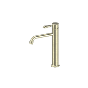 York Straight Tall Basin Mixer With Metal Lever Aged Brass gallery detail image