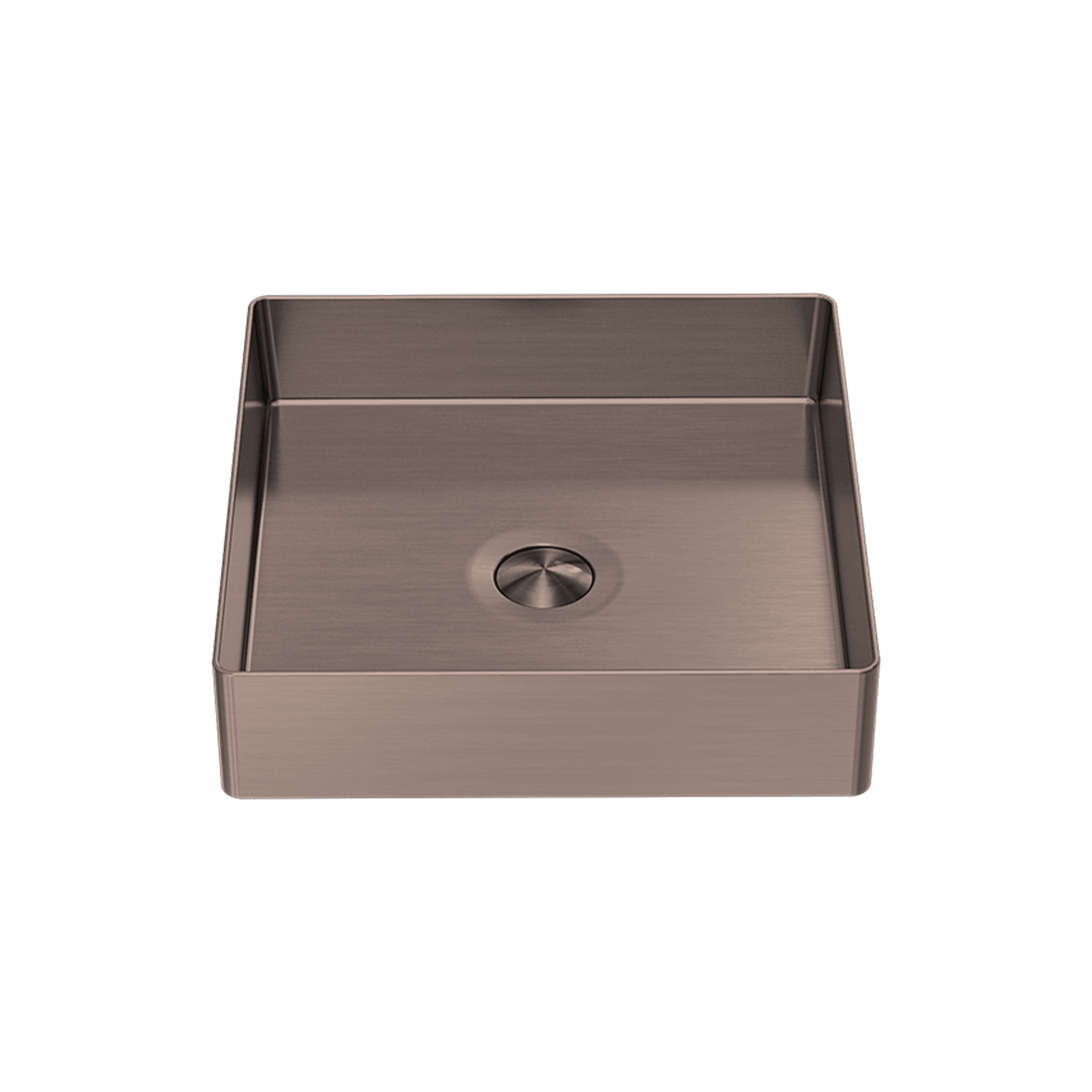 Opal Square 400mm Stainless Steel Basin Brushed Bronze gallery detail image