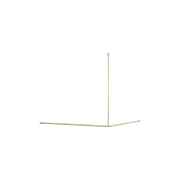 Mecca Care Curtain Rail 1200x1200mm 90 Degree Brushed Gold gallery detail image