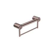 Mecca Care 32mm Grab Rail With Towel Holder 300mm Brushed Bronze gallery detail image