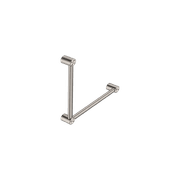 Mecca Care 32mm Ambulant Toilet Grab Rail 90 Degree 450X450mm Brushed Nickel gallery detail image