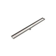 Tile Insert V Channel Floor Grate 50mm Outlet With Hole Saw Brushed Nickel gallery detail image