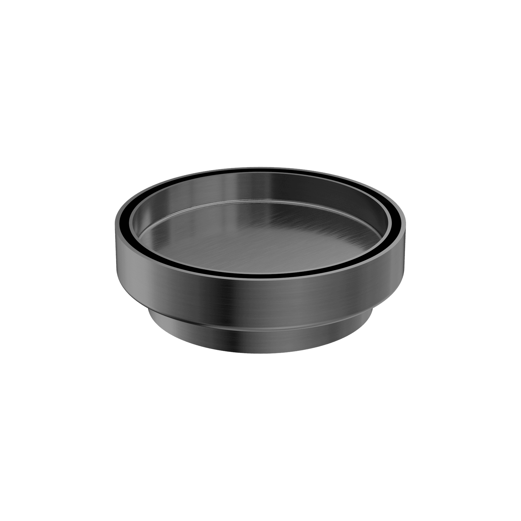 130mm Round Tile Insert Floor Waste 100mm Outlet Gun Metal gallery detail image