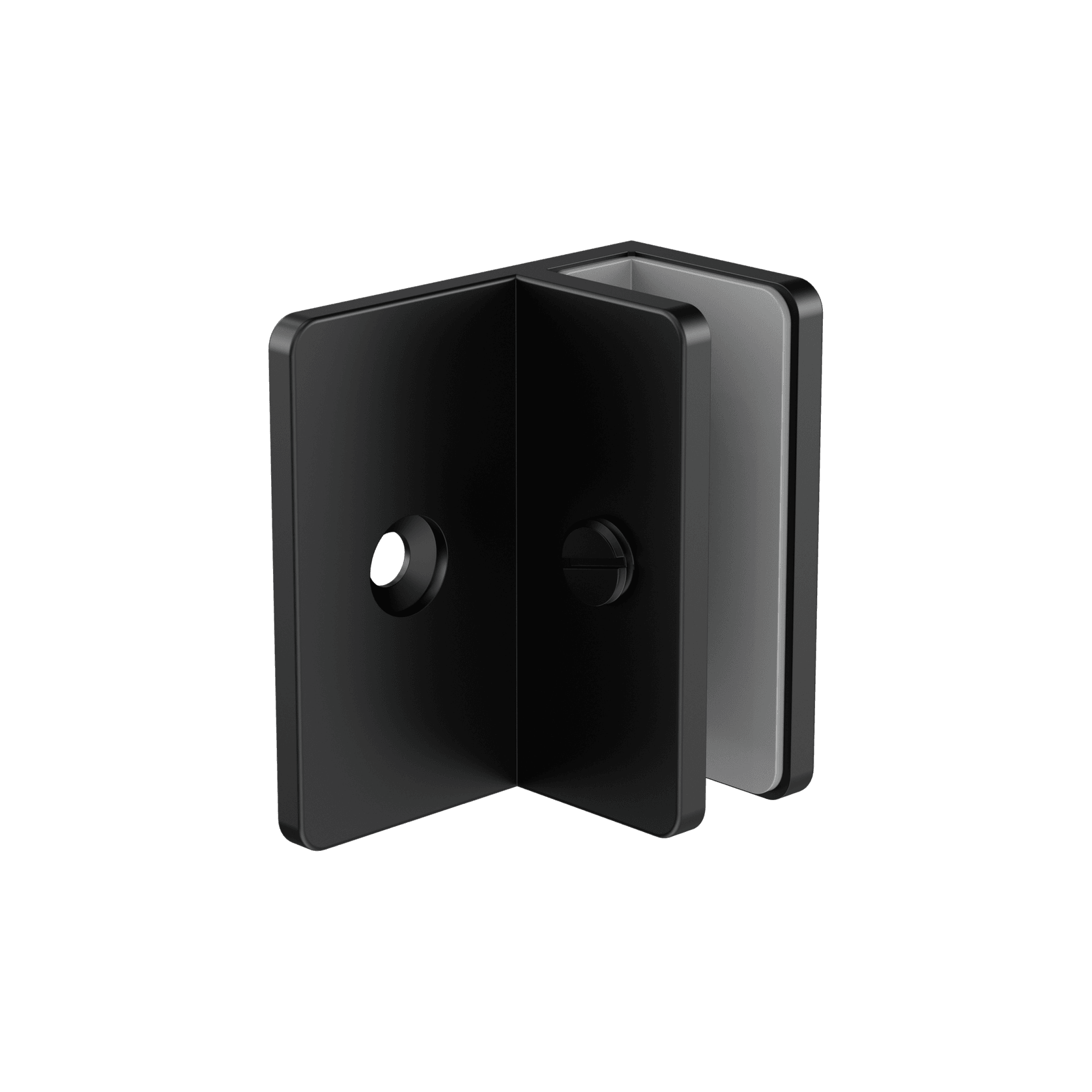 Shower F Bracket 10mm Glass Matte Black gallery detail image
