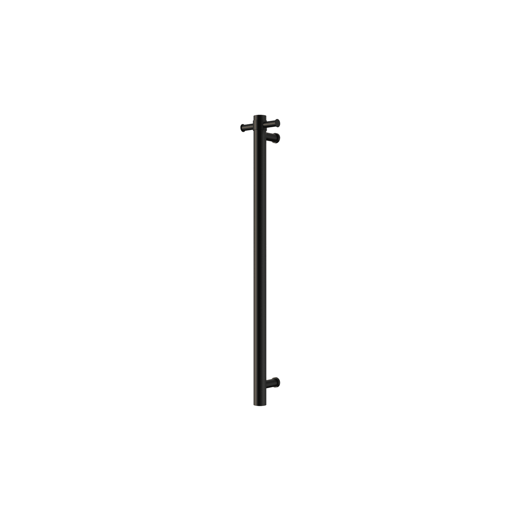 Mecca 240V Single Vertical Heated Towel Rail Matte Black gallery detail image