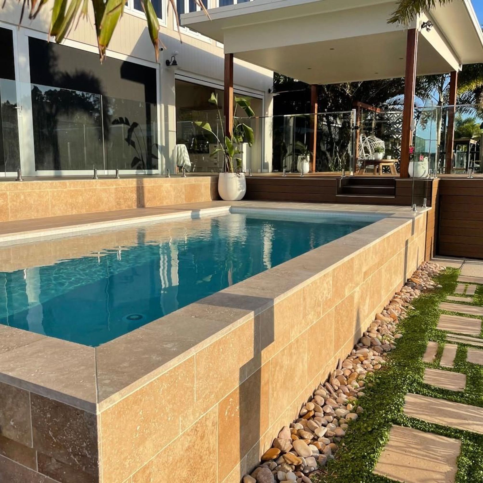 12mm Noce Travertine Tiles - Tumbled & Unfilled gallery detail image