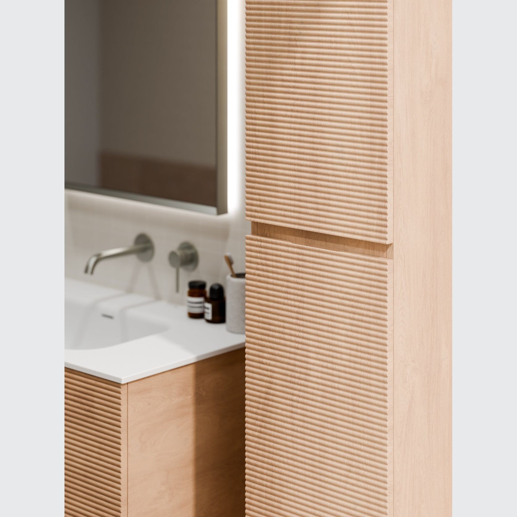 Lineare Tall Bathroom Cabinet | Orchard Front gallery detail image