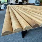 WOODFLEX Flexible Solid Paulownia Wood Slat Wall Panel - 2700mm x 600mm - Half Round gallery detail image
