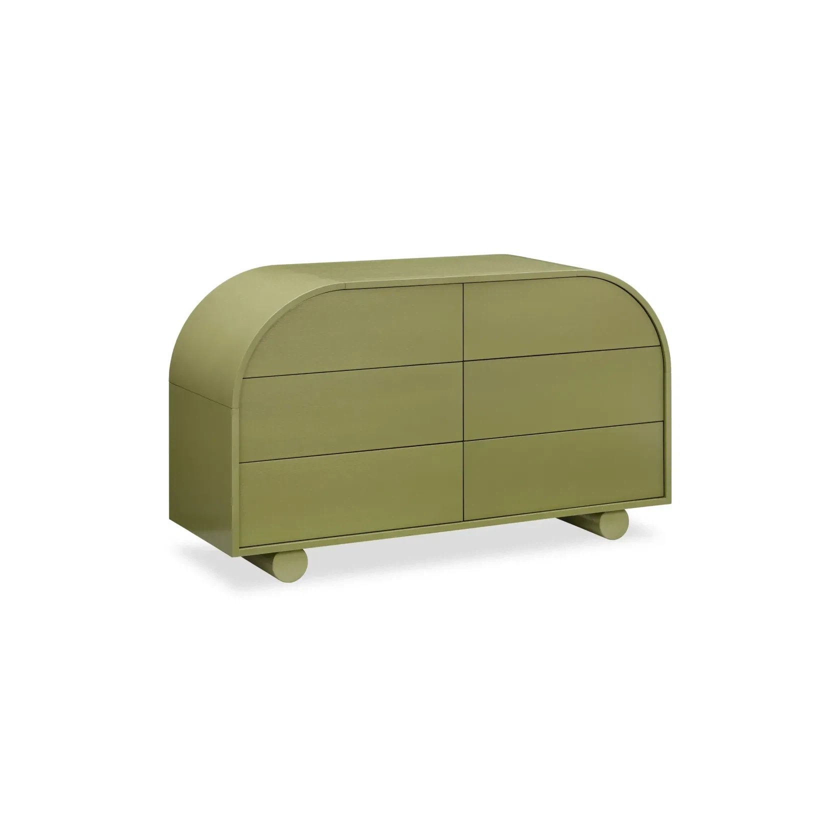 Muse 6 Drawer Chest - Olive gallery detail image