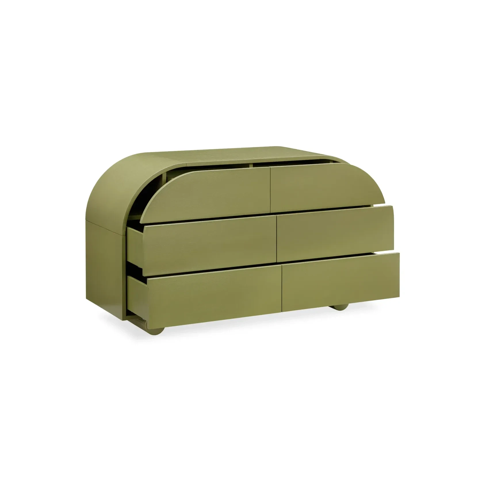Muse 6 Drawer Chest - Olive gallery detail image