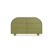 Muse 6 Drawer Chest - Olive gallery detail image