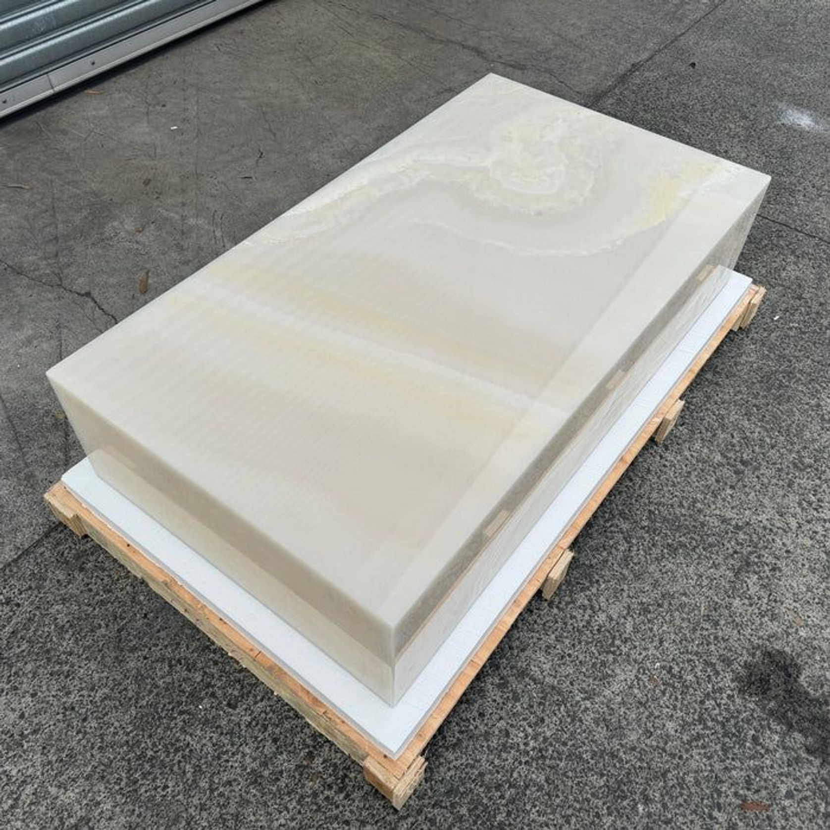 Block Coffee Table - White Onyx - Large | Natural Stone Co. gallery detail image