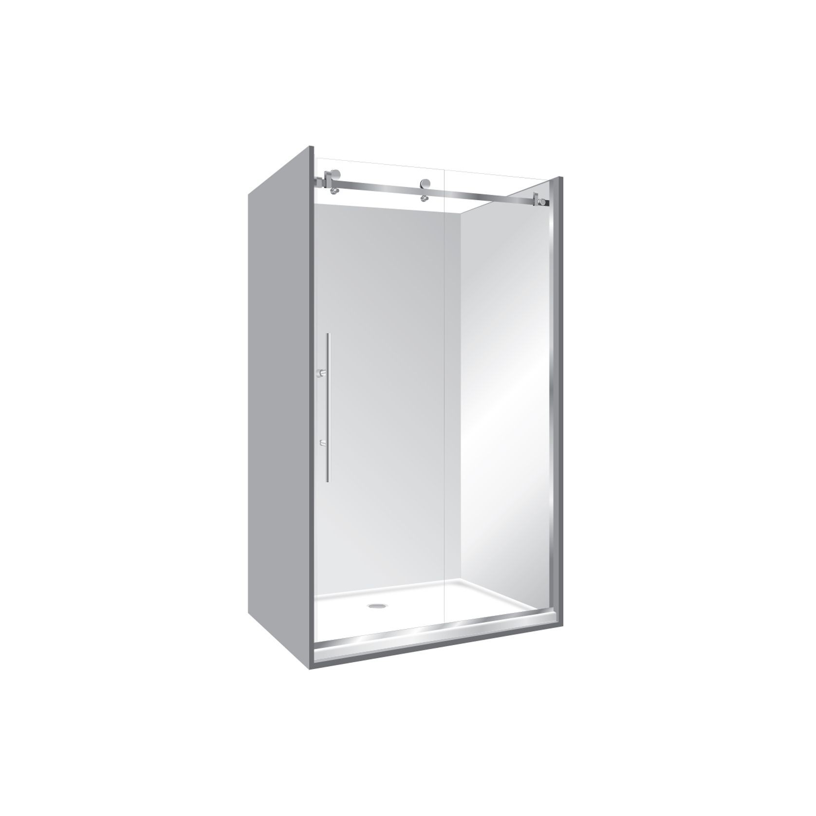 Premier Frameless Alcove Sliding Door Shower 900x1800x900 gallery detail image