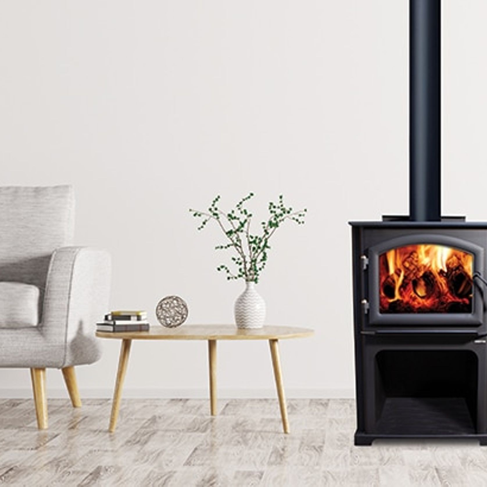 31LE Slow Combustion Wood Fireplace gallery detail image