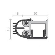 Raven RP10Si Acoustic and Smoke Door Stop Frame Seal Long Single Door A10SICLS gallery detail image