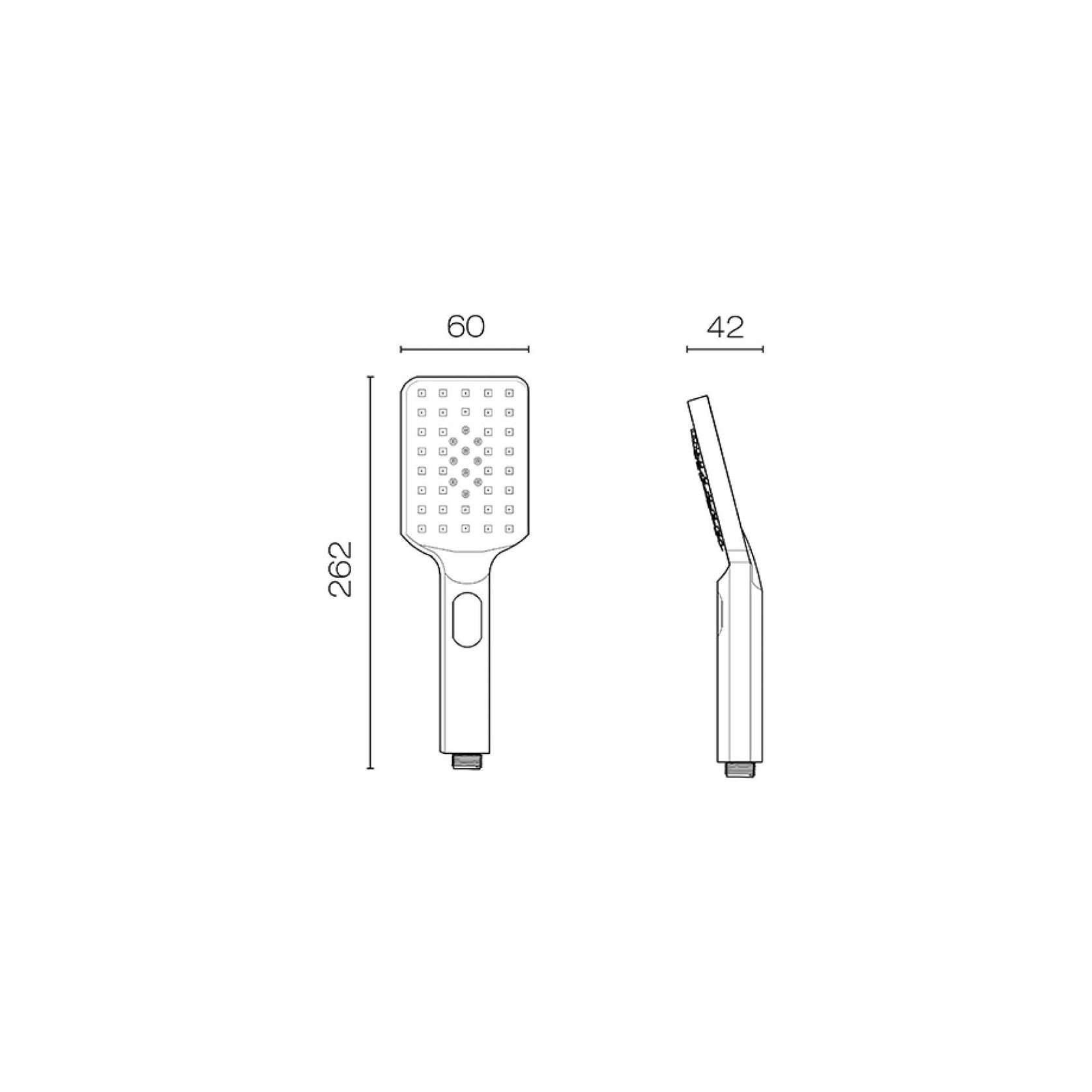 SQUARE OR ROUND REPLACEMENT SHOWER HAND PIECE - 5 COLOURS gallery detail image