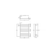 Square Heated Towel Ladders 900x500mm gallery detail image