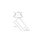 Omni Directional Can Light Recessed Long gallery detail image