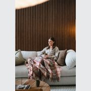 Ruanui Station Lambswool Throw - Red Check gallery detail image