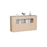 ORBAN 200cm Credenza Display Unit Oak - 110cm High gallery detail image